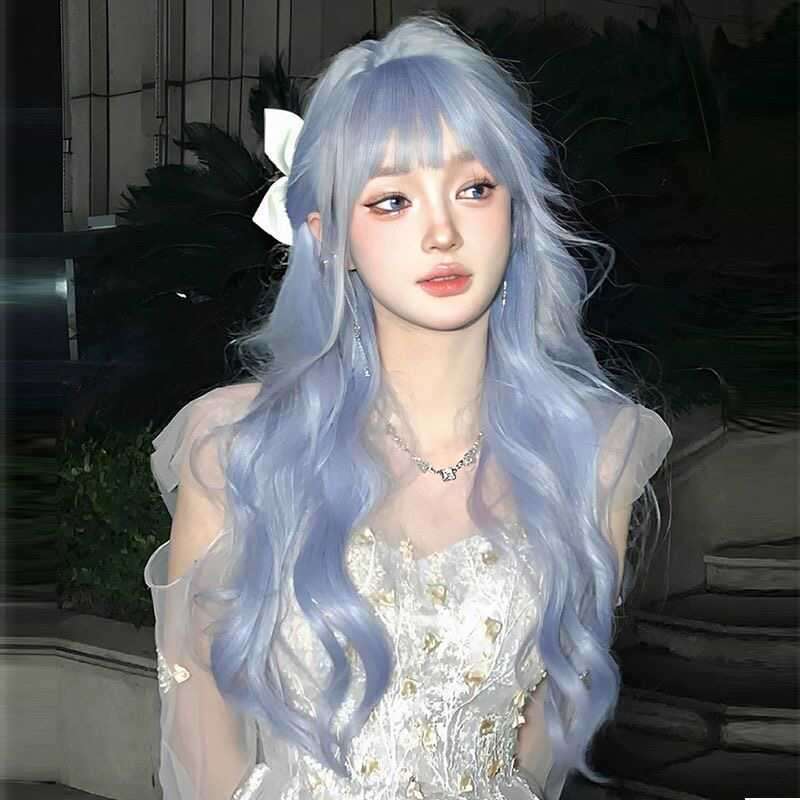  妖精のような長い巻き髪フルウィッグ