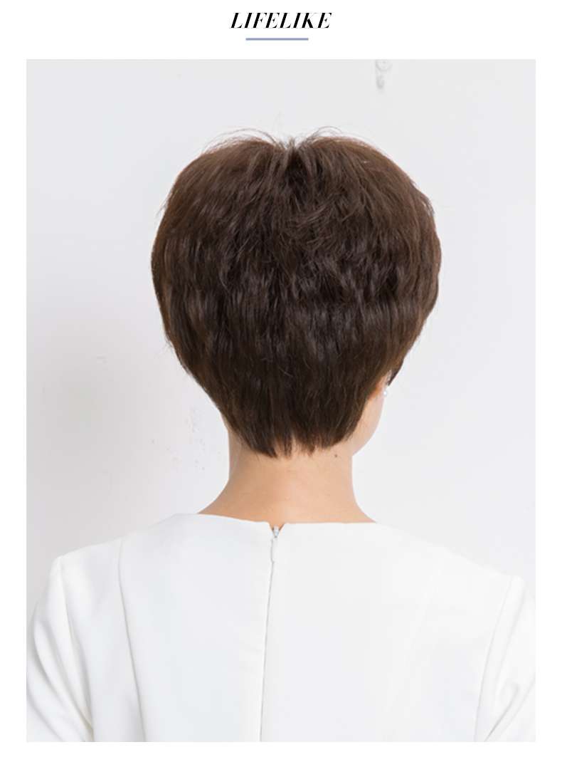 エレガントなショートカットヘアウィッグ