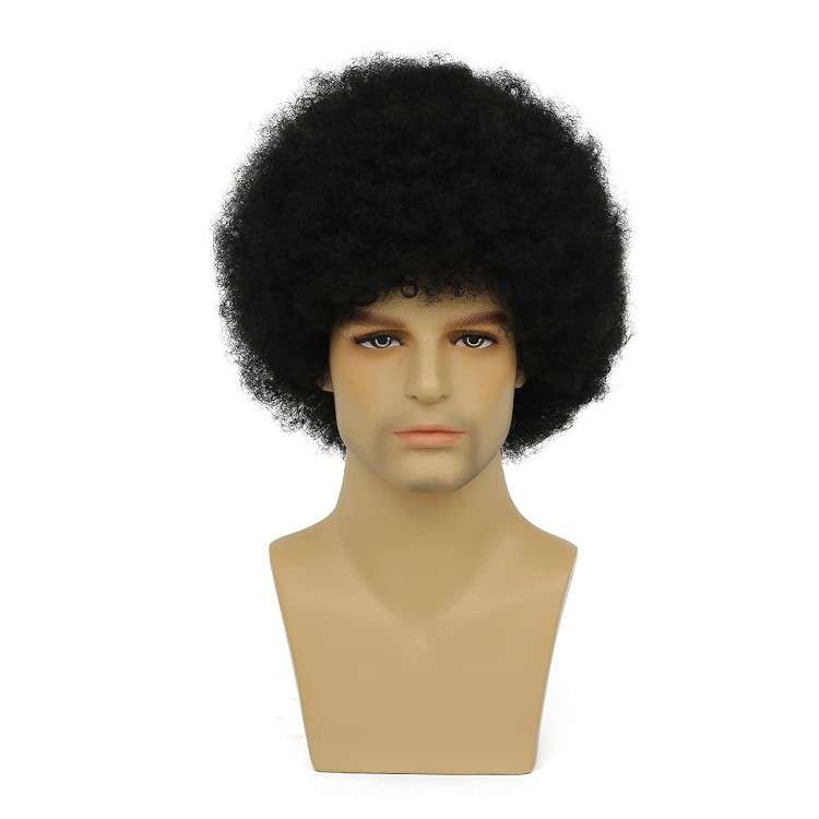 ボリューミー七三分けアフロウィッグ