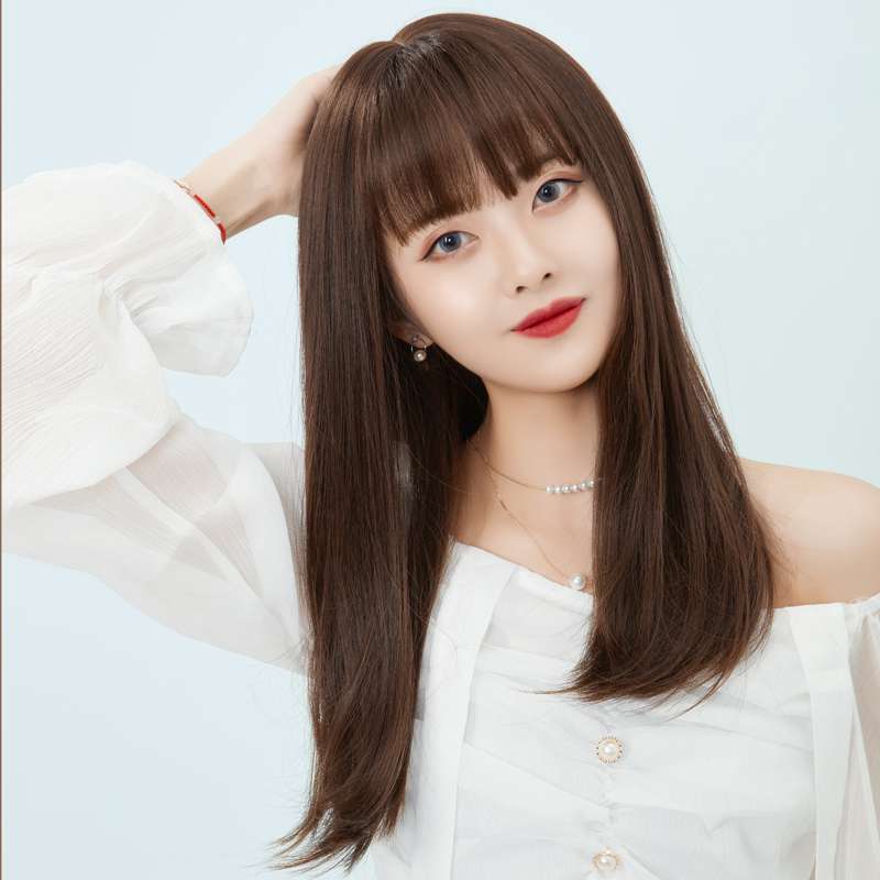 艶やか前髪ストレートロングウィッグ