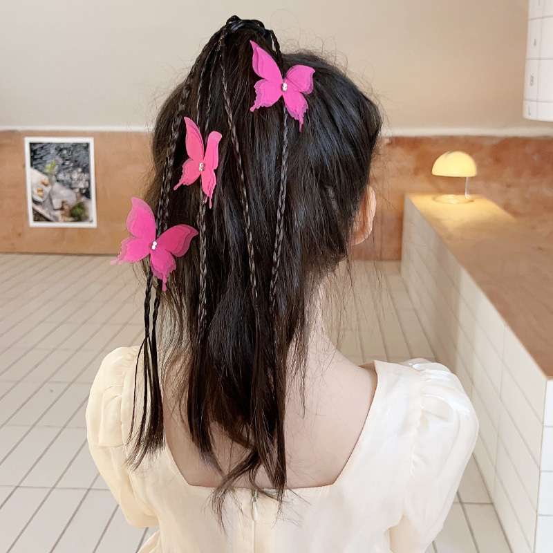 バタフライヘアゴム付きウィッグ(2本セット)