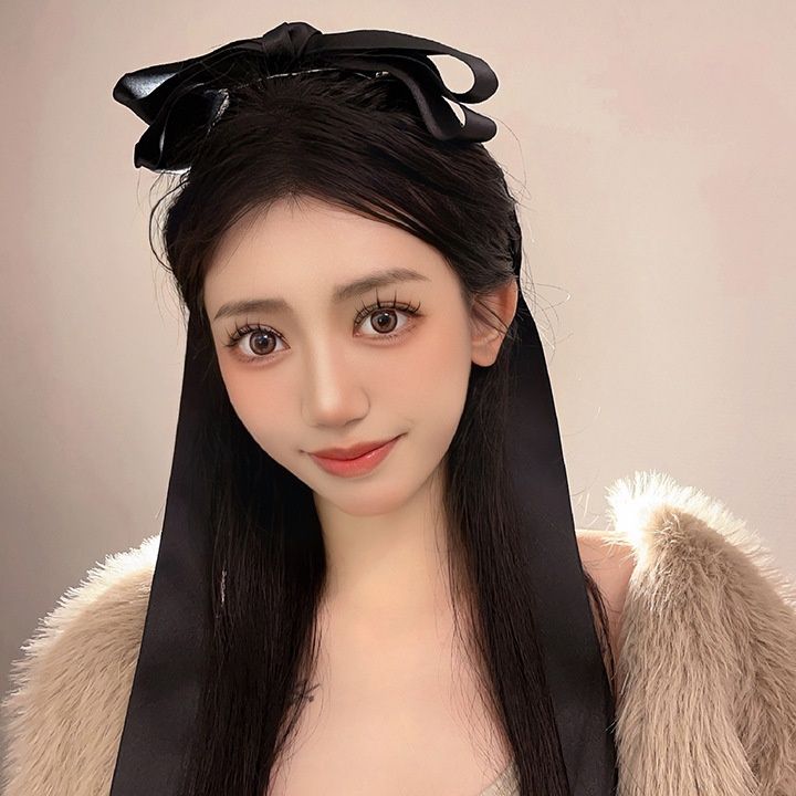 髪 飾り 上品リボン結びヘアバンド