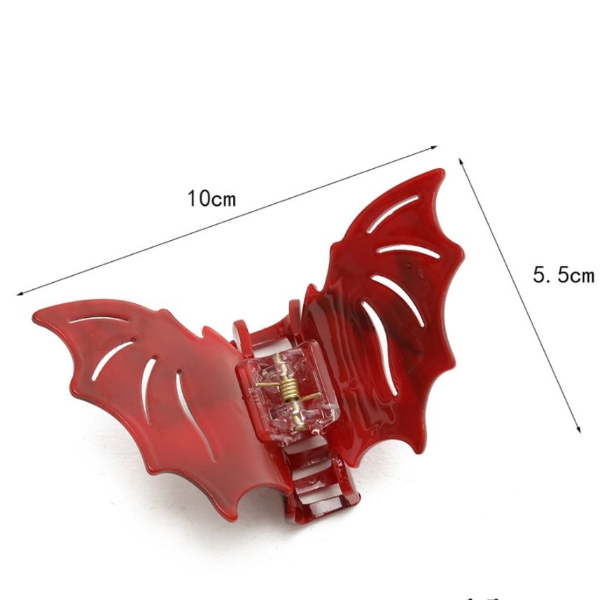 髪飾り コウモリの羽根モチーフヘアクリップ