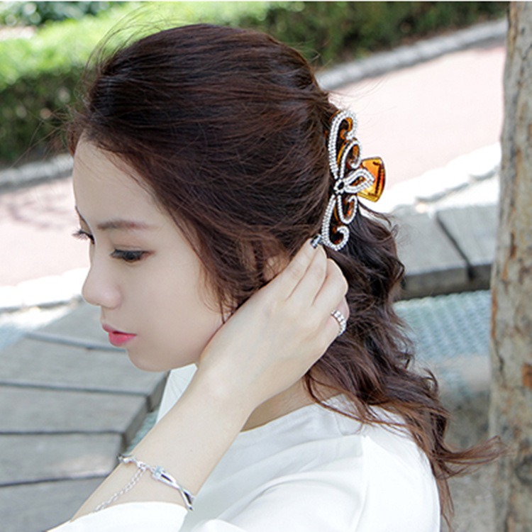 髪飾り エレガント唐草模様ヘアクリップ