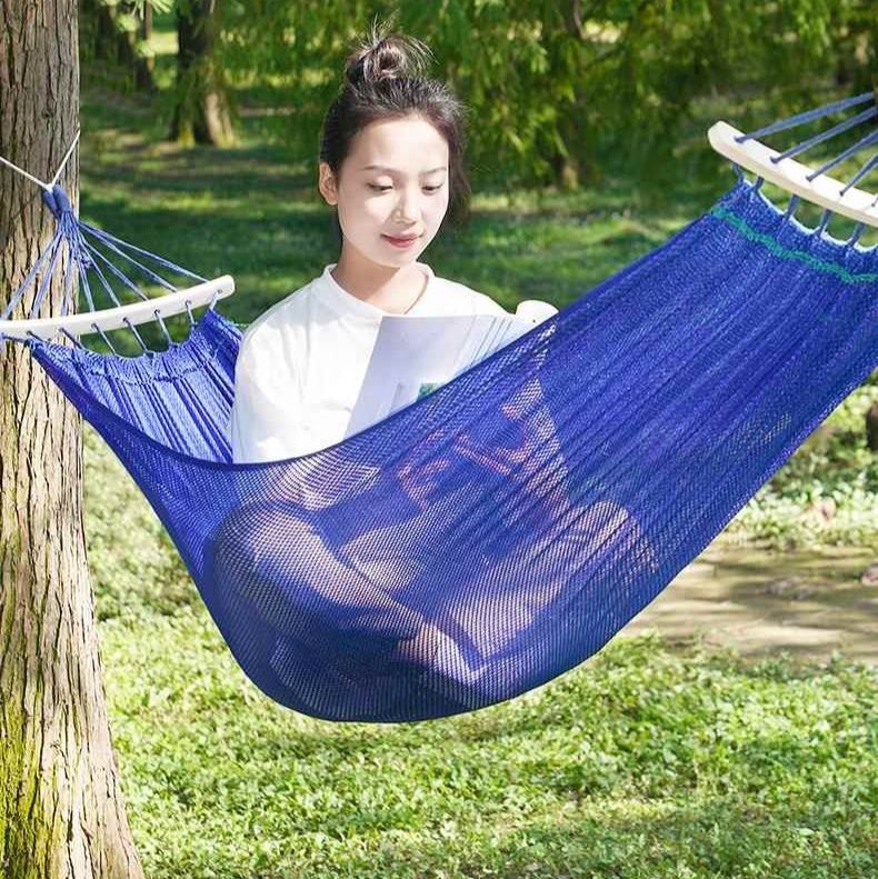 ハンモック 軽量携帯式網目ハンモック収納袋付き