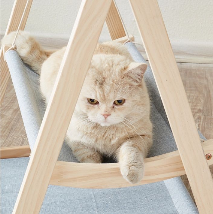 ハンモック 木製二段式猫専用吊り下げ休憩台