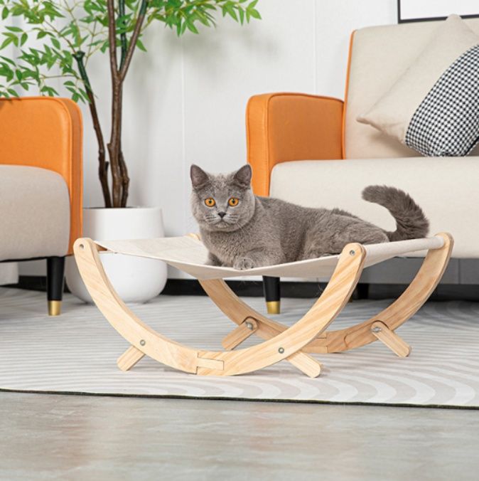 ハンモック 猫用木製ゆらゆらハンモックベッド
