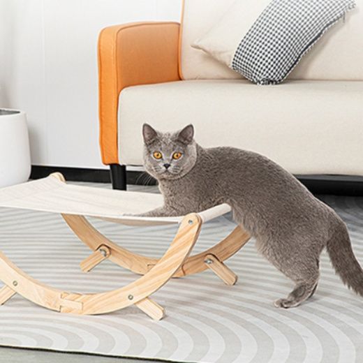 ハンモック 猫用木製ゆらゆらハンモックベッド