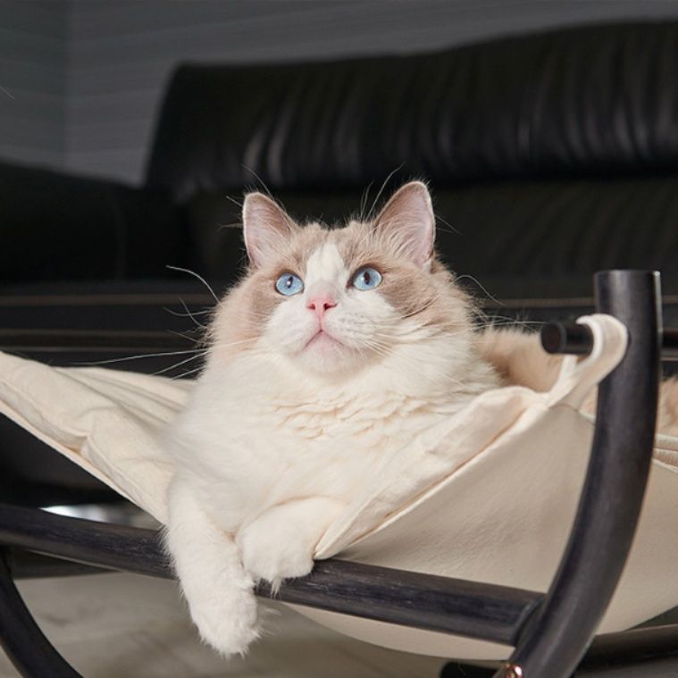 ハンモック 猫専用木製ゆりかご型ハンモック