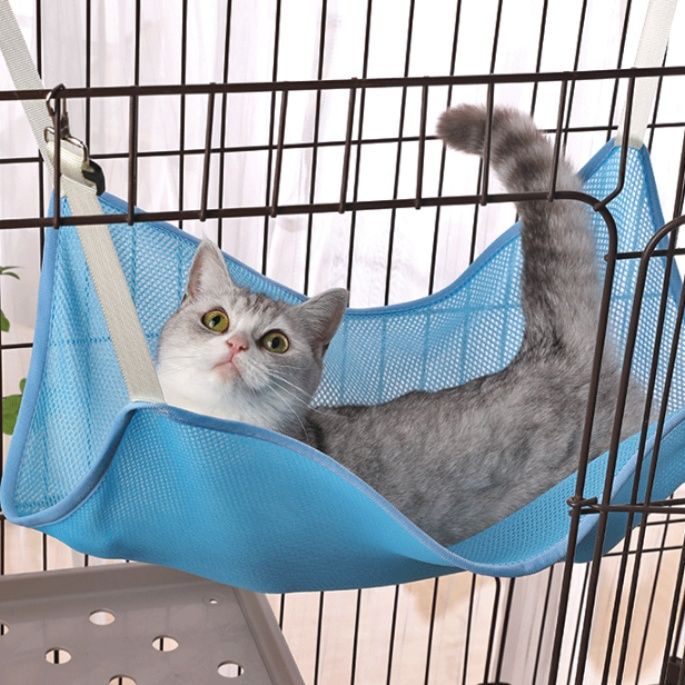 ハンモック 猫用通気性メッシュケージ取付ハンモック