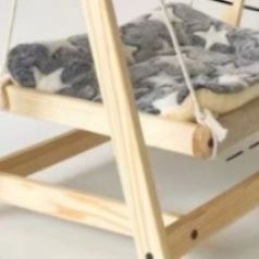ハンモック 木製吊り下げ式子猫用快適休息ハンモック