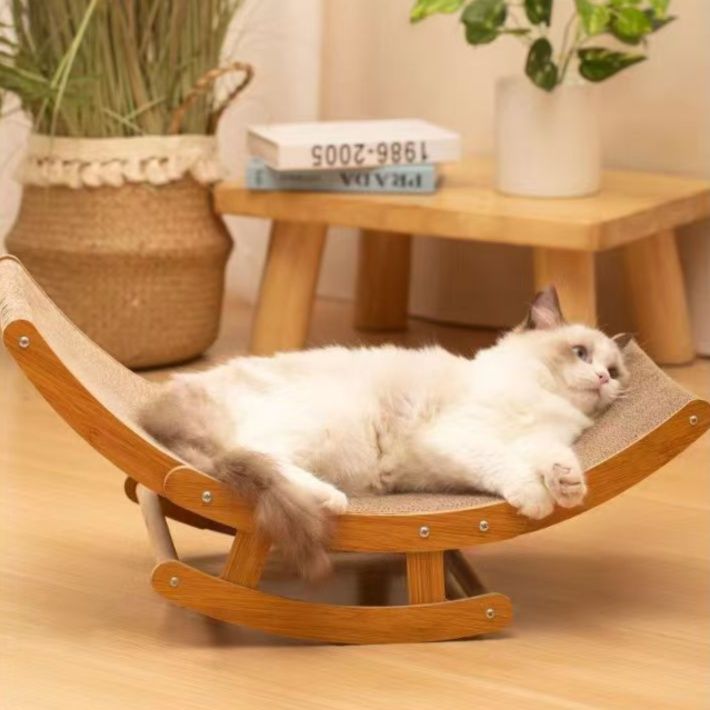 ハンモック 天然木製ゆらゆら猫用ハンモックベッド