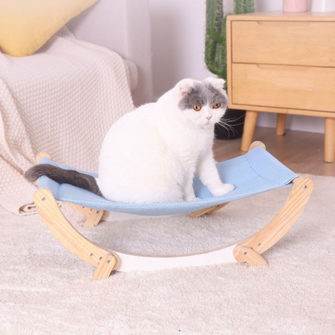 ハンモック 木製フレーム猫用ゆりかごハンモック