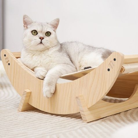 ハンモック 天然木製ゆりかごハンモック