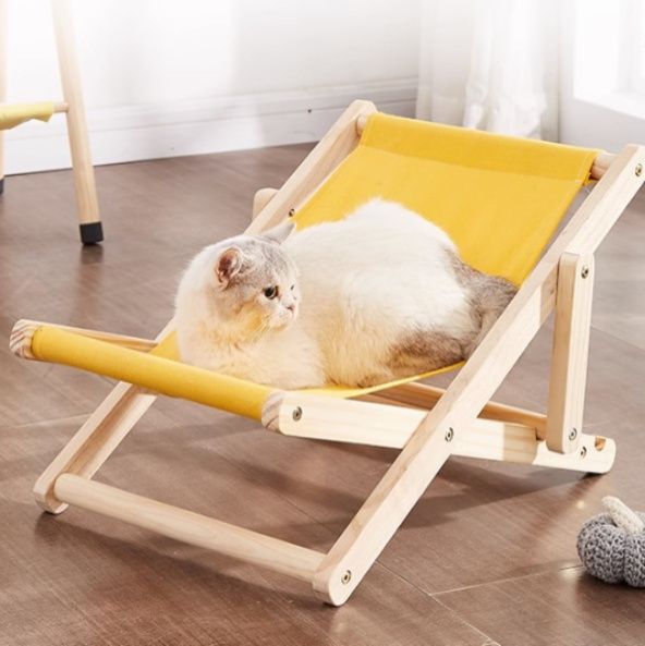 ハンモック 猫用木製フレーム付きリラックスハンモック
