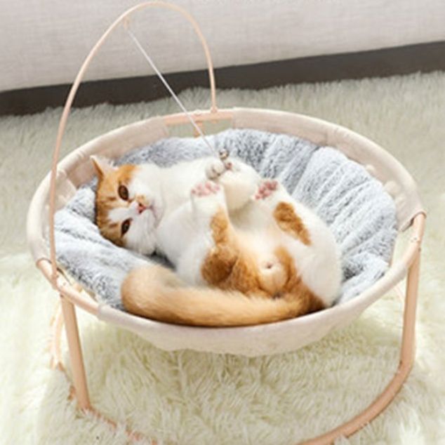 ハンモック 猫用吊り下げ式ふわふわハンモック