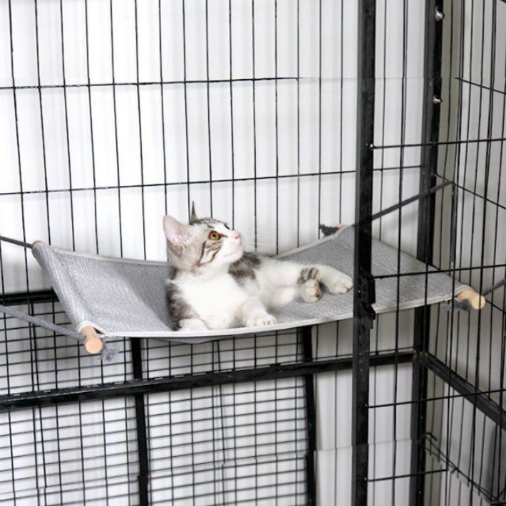 ハンモック 猫用ケージ取り付け式快適休憩ハンモック
