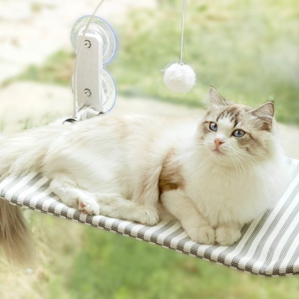 ハンモック 窓際吸盤式猫用くつろぎハンモック