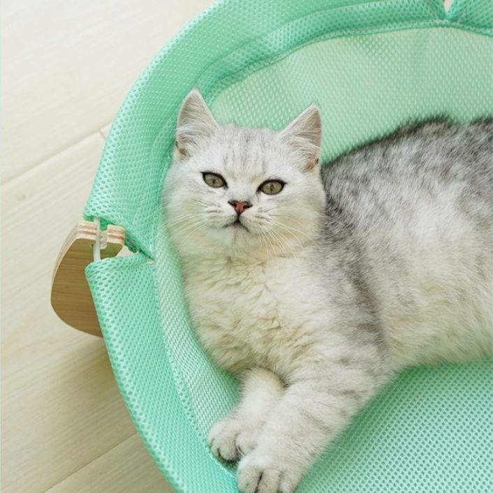 ハンモック 木製フレーム猫用吊り下げベッド