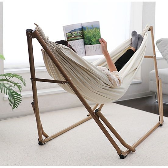 自立式スタンド付き室内用くつろぎハンモック