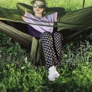 ハンモックキャンプ防虫網付き速開式野外用吊床寝具