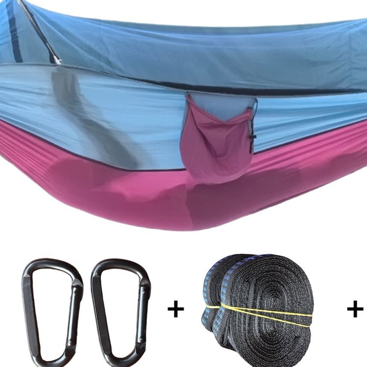 ハンモックキャンプ蚊帳付き吊り下げ式野営用