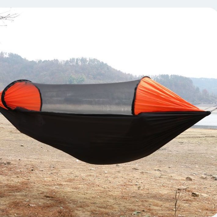 ハンモックキャンプ軽量携帯型蚊帳付き吊り下げ式