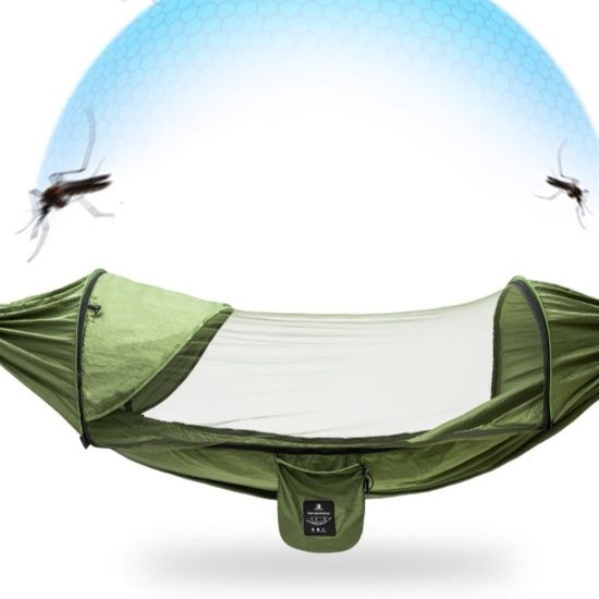 ハンモックキャンプ高密度防虫網付き吊り下げ式