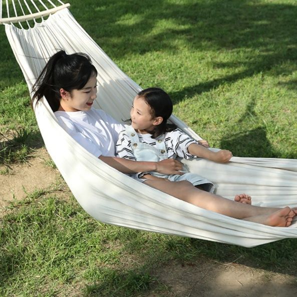屋外用防転倒設計吊り下げ式ハンモック