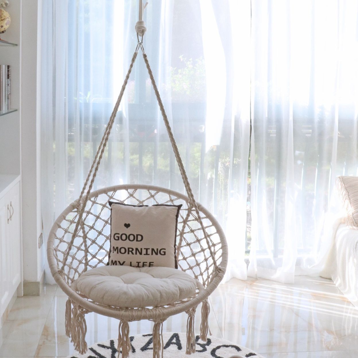  吊り下げ式円形チェアハンモック