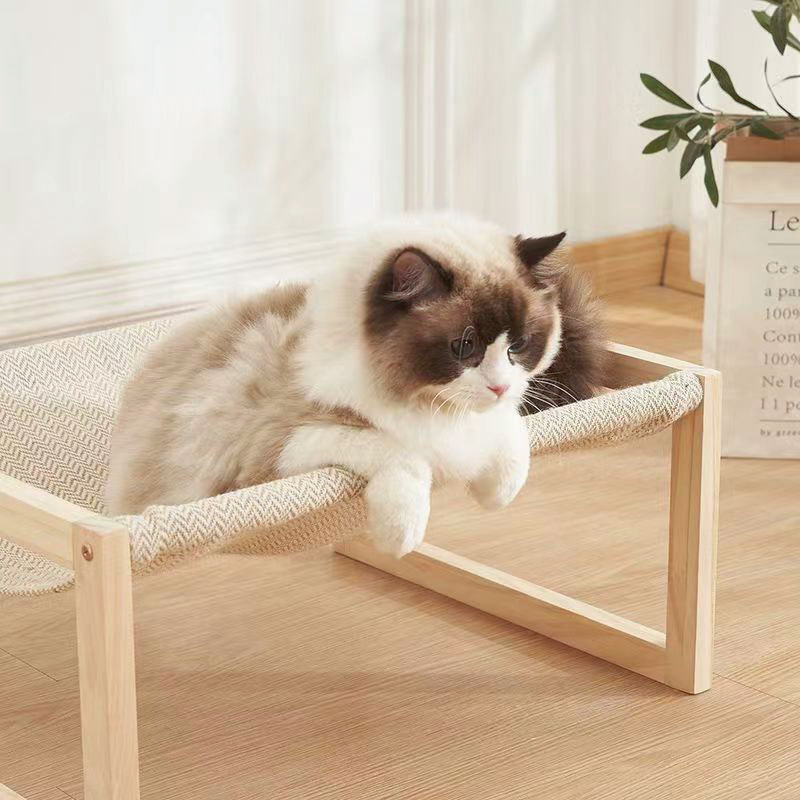 ハンモック 木製フレーム猫用ハンモック休憩台