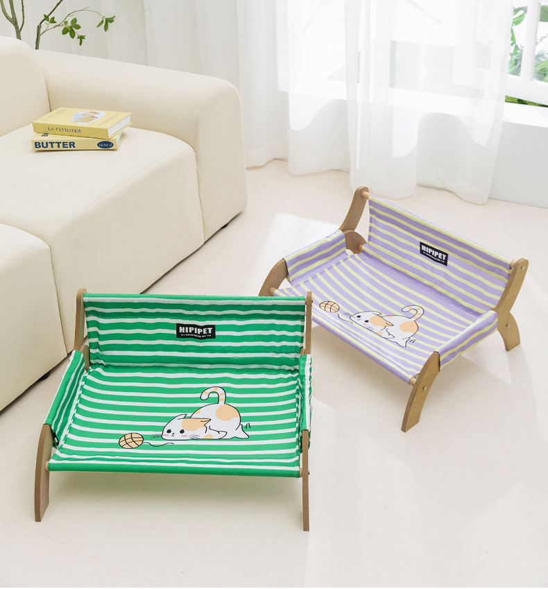 ハンモック 猫ちゃん専用木製フレーム吊り床