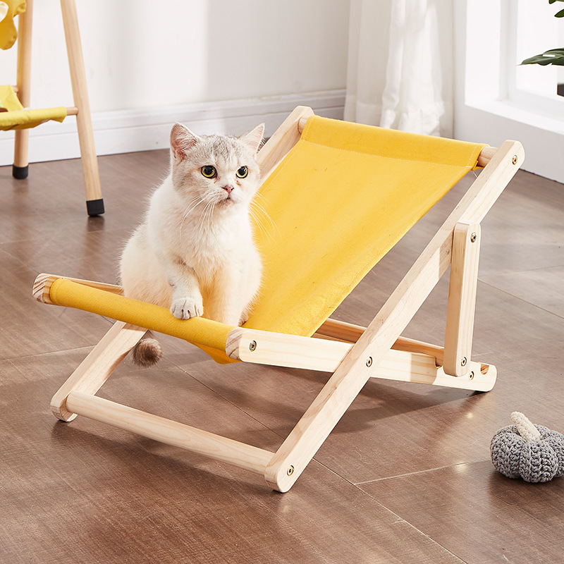 ハンモック 猫用木製フレーム付きリラックスハンモック