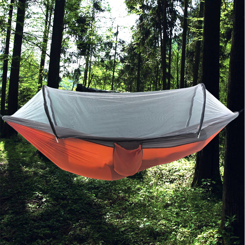 ハンモックキャンプ蚊帳付き吊り下げ式野営用