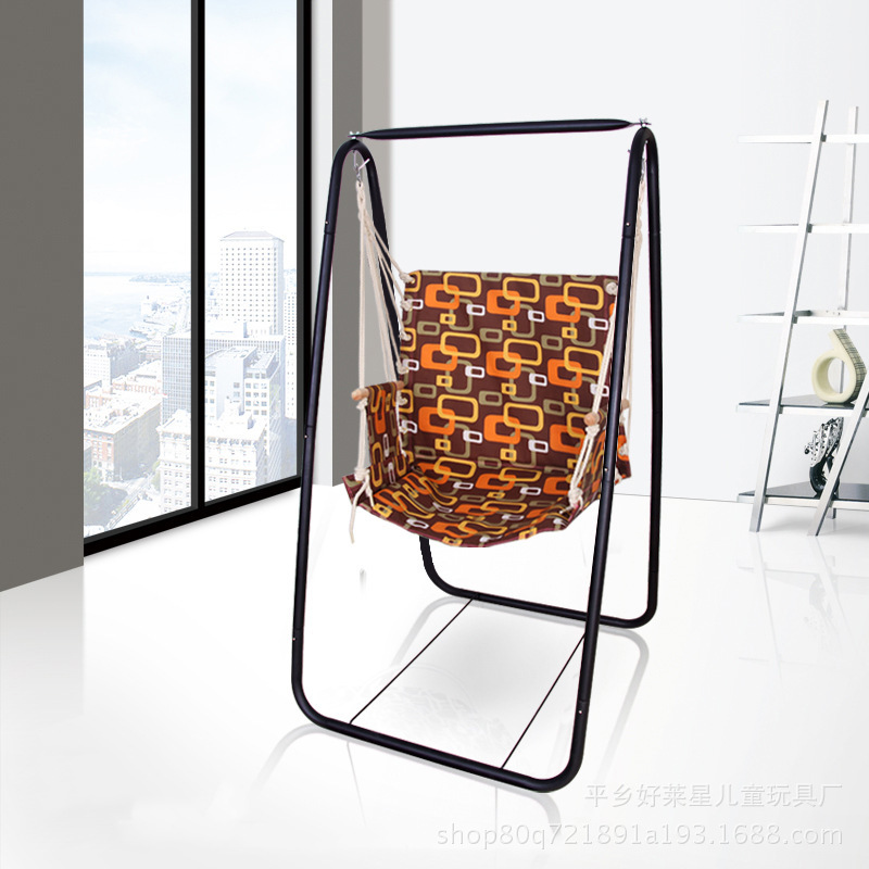 ハンモックベランダ花飾り付き自立式吊り下げ椅子型
