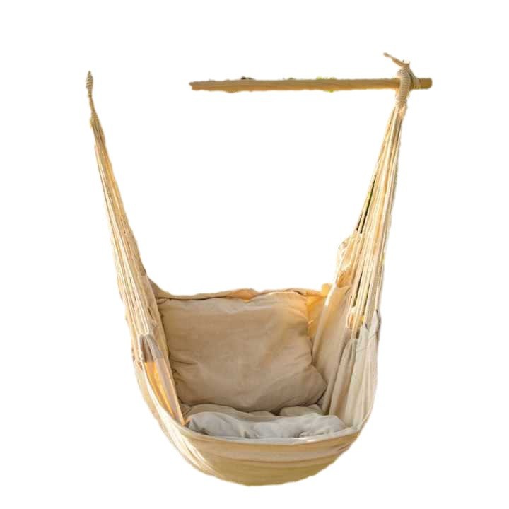 ハンモックベランダ木製フレーム付き吊り下げ式チェア