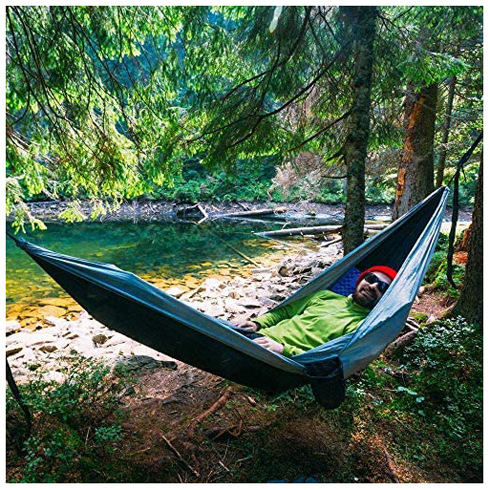ハンモック 軽量コンパクト収納ポータブル吊り下げ式寝具