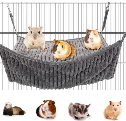 ハンモック 小動物専用二層式吊り下げハンモックベッド