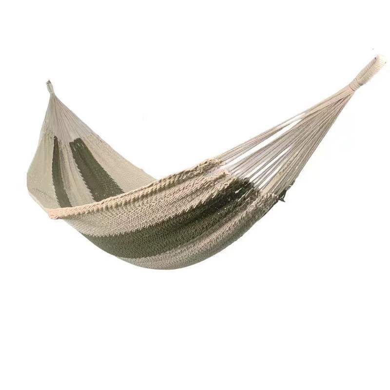 ハンモック 手編みメッシュ編みベランダ吊り下げ式寝椅子