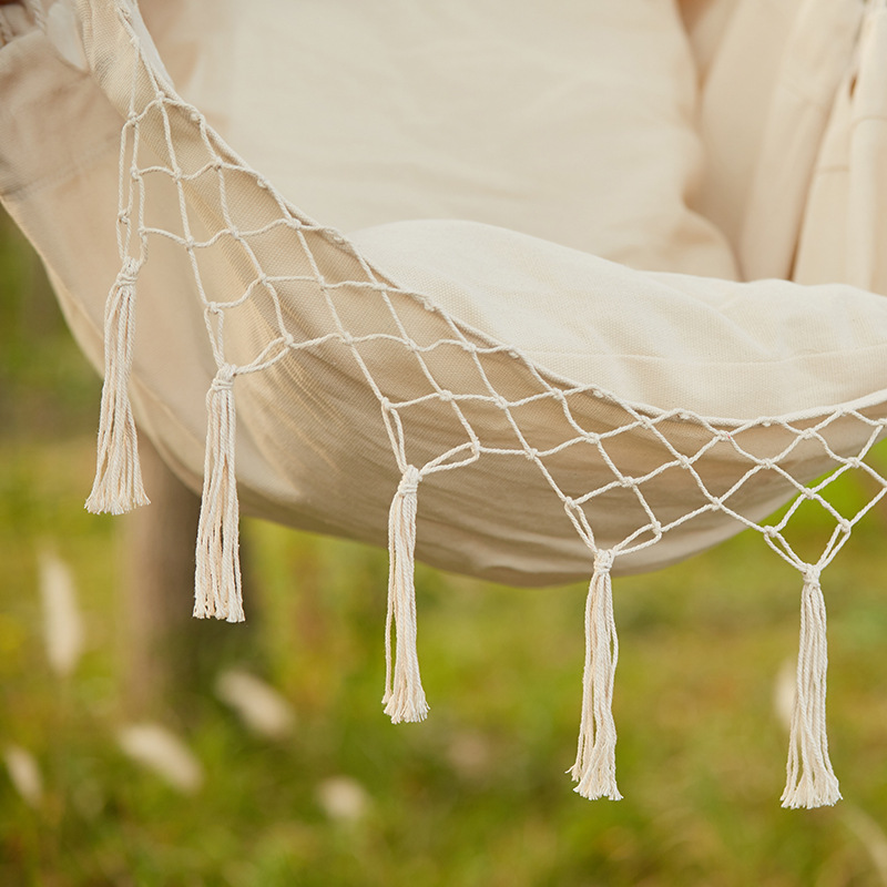 ハンモック室内吊り下げ式フリンジ付き椅子型