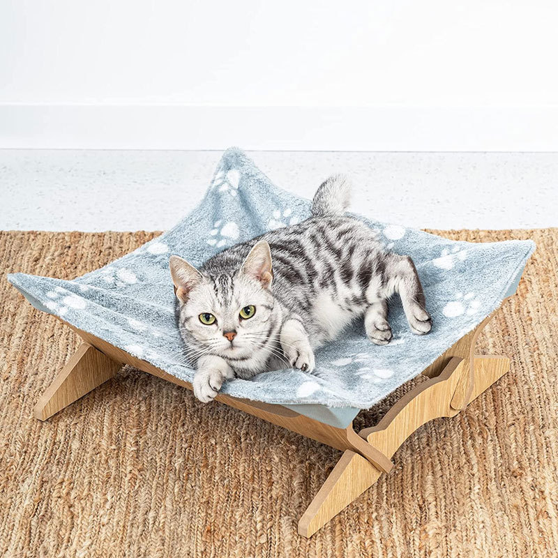 ハンモック 木製フレーム猫用吊り下げ休憩台