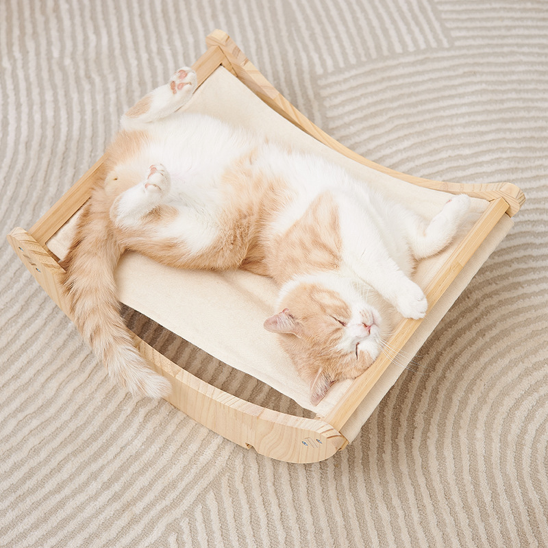 ハンモック 天然木製ゆりかごハンモック