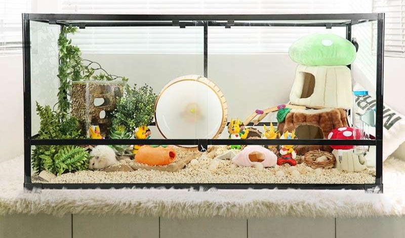 ハムスターケージ ハムスター用ガラス製飼育ケージ