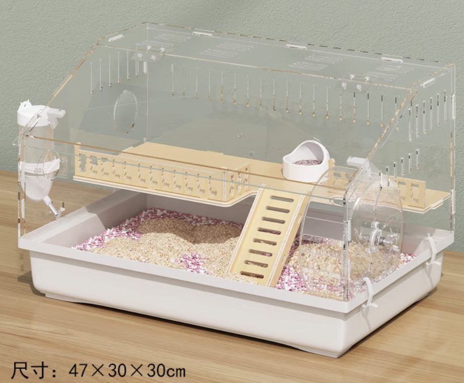 ハムスターケージ 高級木製三階建てハムスターハウス