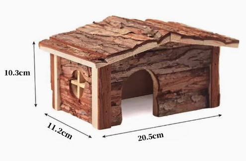 ハムスターケージ 自然の贈り物 天然木製ハムの隠れ家