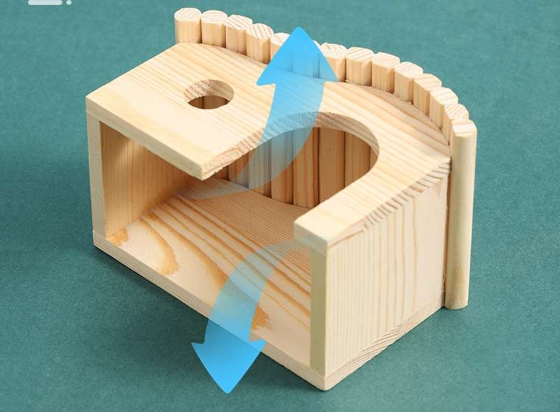 ハムスターケージ なめらか木製ハウス