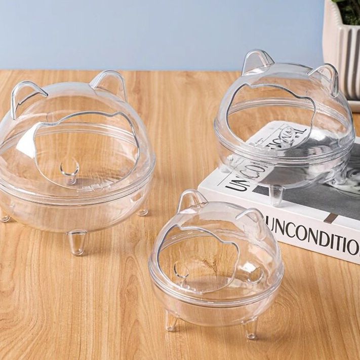 ハムスターケージ 透明浴室型小動物ハウス耳付き