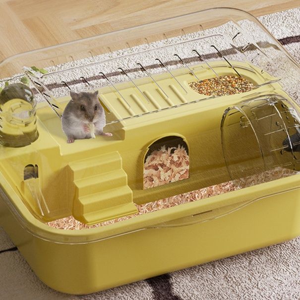 ハムスターケージ 二層式透明蓋付き小動物用飼育ケージ