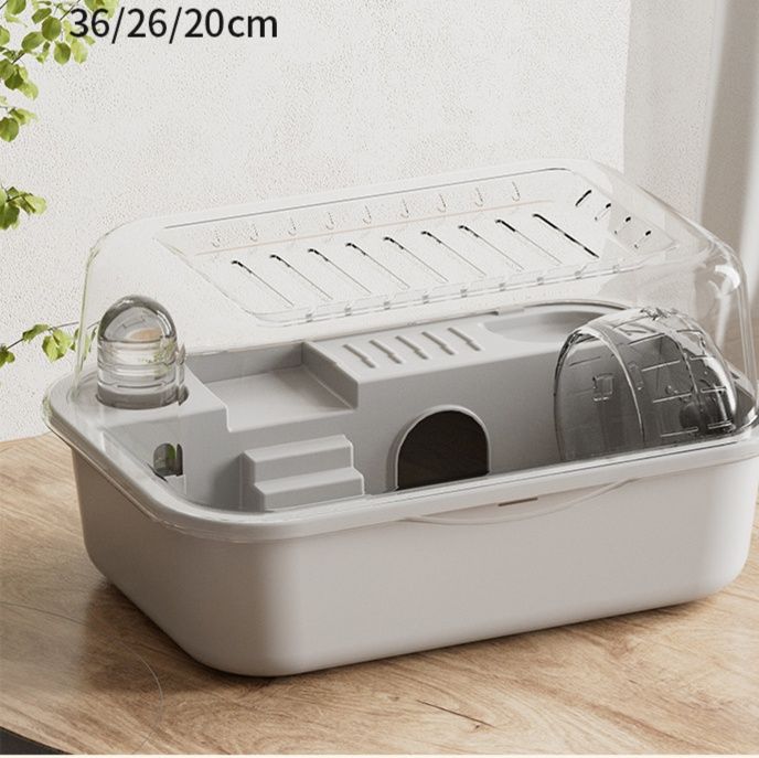 ハムスターケージ 二層式透明蓋付き小動物用飼育ケージ