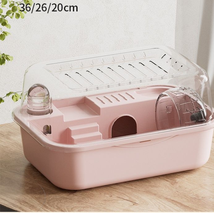 ハムスターケージ 二層式透明蓋付き小動物用飼育ケージ